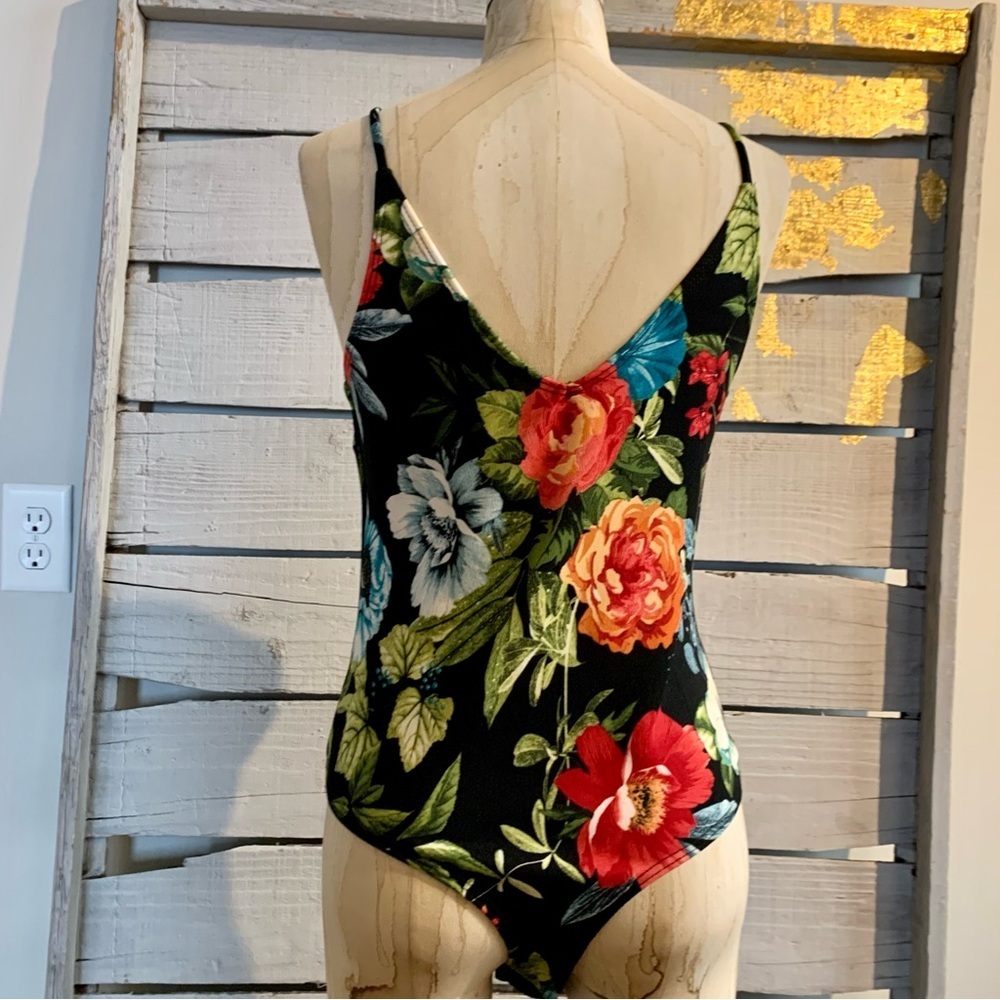 Windsor Floral V-Neck Bodysuit Womens Size Large New With Tags - Picture 5 of 9
